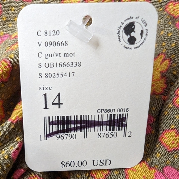 Free People IRL Floral‎ Printed Skirt NWT - Picture 4 of 5